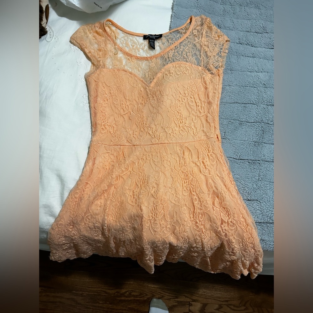 Peach Coloured Dress Size M